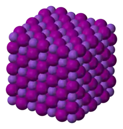 Kristalrooster van kaliumjodide