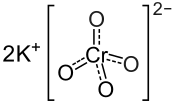 Structuurformule van kaliumchromaat