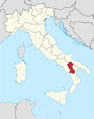 Kaart met ligging provincie