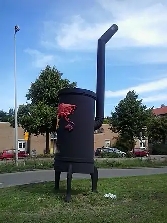 De potkachel uit 2010 nabij de oprit naar de Ringweg-West.