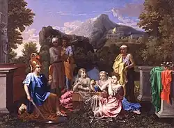 Nicolas Poussin, Achilles tussen de dochters van Lycomedes, 1656
