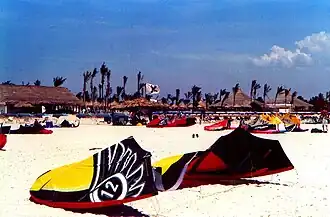 Powerkites op het eiland