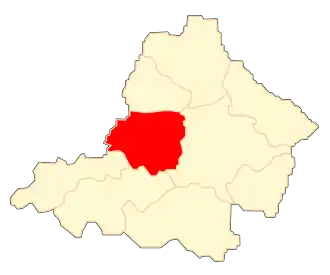 Ligging van de gemeente binnen de powiat