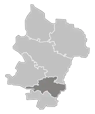 Ligging van de gemeente binnen de powiat