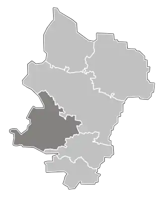 Ligging van de gemeente binnen de powiat