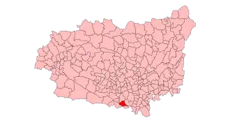 Kaart van Pozuelo del Páramo