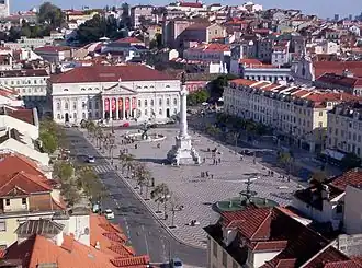 Het plein Praça Don Pedro IV