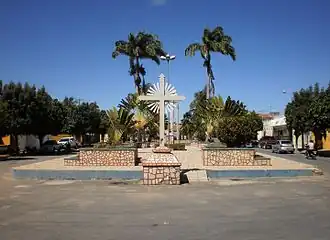 Het plein praça Vicente do Rêgo Filho in Portalegre