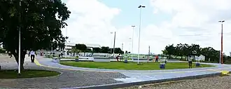 Het plein Balneário de público in Forquilha