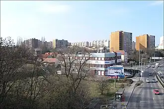 Zicht op Repy vanaf de wijk Stodůlky