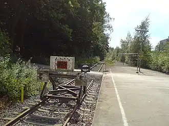 Eindpunt van de spoorlijn vanuit Braunschweig, tot 1984 reden de treinen hier verder naar Derneburg. (2012)