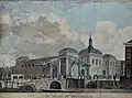 De Gapersbrug en de Beurs aan het Beursplein in 1765