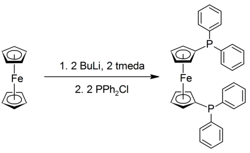 Synthese van 1,1'-bis(difenylfosfino)ferroceen