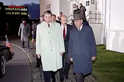 Met Reagan en Gorbatsjov in Reykjavik (1986)