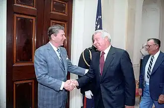 Bij president Reagan, 1981