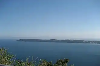 Het schiereiland Prevlaka