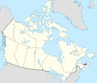 Kaart van Prince Edward Island