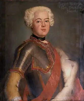 Prins August Wilhelm van Pruisen, rond 1740–1760