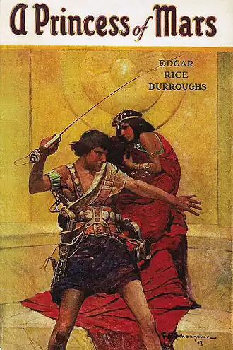 Cover van A Princess of Mars door Edgar Rice Burroughs, McClurg, 1917