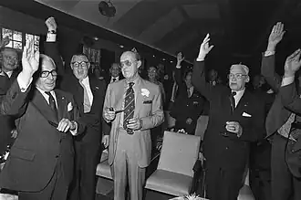 Prins Bernhard bij bijeenkomst van het Veteranen Legioen Nederland in Crailo (1978)