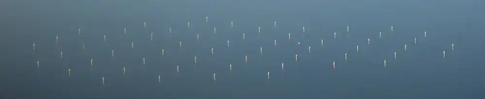 Luchtfoto van het Prinses Amaliawindpark