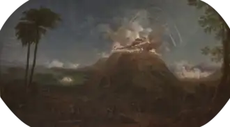 Zicht op de Franse verovering van Grenada. Prise de l'île de la Grenade, 4 juillet 1779 door Jean-François Hue