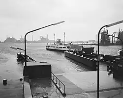 De pontsteiger in 1957