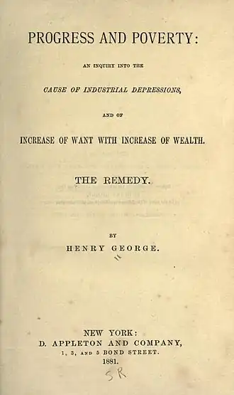 1881 editie van Vooruitgang en Armoede