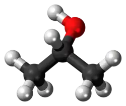 Molecuulmodel van 2-propanol