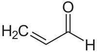 Structuurformule van acroleïne