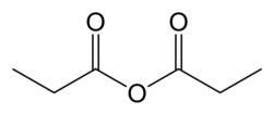 Structuurformule van propionzuuranhydride