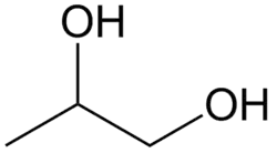 Structuurformule van propaan-1,2-diol