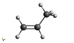 Molecuulmodel van propeen