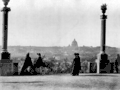 De stad Rome gezien vanaf de Pincio, een foto uit 1862