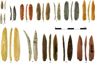 microklingen uit de Fumane-grot