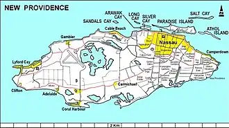 Kaart van New Providence