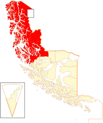 Kaart van Última Esperanza