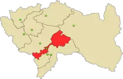 Locatie binnen de regio