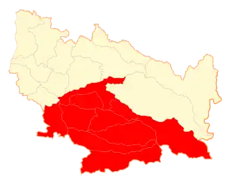 Kaart van Diguillín