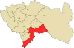 Locatie binnen de regio