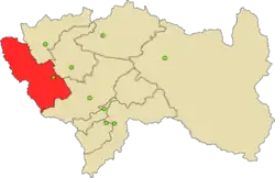 Locatie binnen de regio