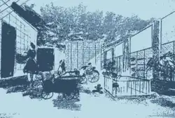 Tekening van een gemeenschappelijke ruimte in Pruitt-Igoe