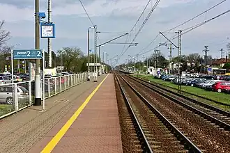 Perron op Station Wesoła.