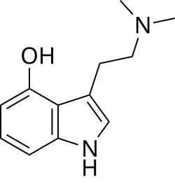 Structuurformule van psilocine