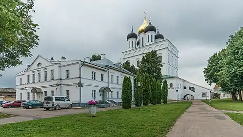 Zicht vanaf het krom van Pskov