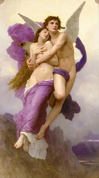 De ontvoering van Psyche (1895) William-Adolphe Bouguereau