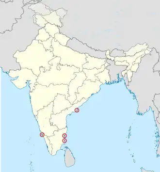 Kaart van Puducherry