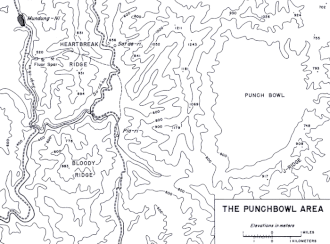 Punchbowl, Heartbreak Ridge en Bloody Ridge