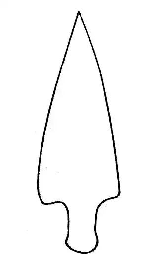 silhouet van de karakteristieke Paijánpunt, met een gesteelde vorm