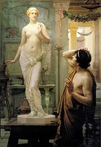 Pygmalion en Galatea door Ernest Normand, 1886